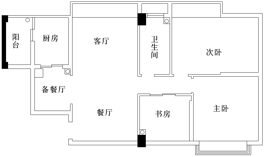 新罗莲花湖畔3室3厅100平米 中等装修 押一付一(个人)